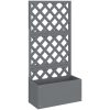 Odlingslåda med spaljé grå WPC vidaXL 65 x 33 x 135 cm – miniatyr 2