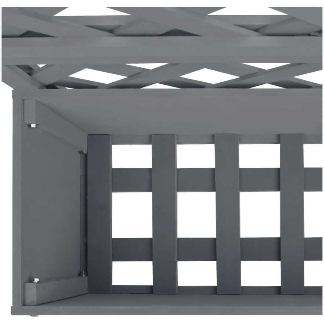 Odlingslåda med spaljé grå WPC vidaXL 65 x 33 x 135 cm – bild 7