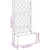 Odlingslåda med spaljé grå WPC vidaXL 65 x 33 x 135 cm – miniatyr 8