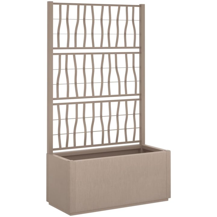Odlingslåda med spaljé ljusbrun 80x36x140 cm PP vidaXL 80 x 36 x 140 cm – bild 2