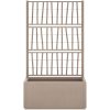 Odlingslåda med spaljé ljusbrun 80x36x140 cm PP vidaXL 80 x 36 x 140 cm – miniatyr 3