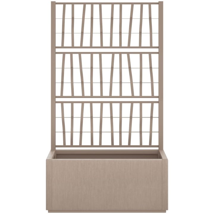 Odlingslåda med spaljé ljusbrun 80x36x140 cm PP vidaXL 80 x 36 x 140 cm – bild 3