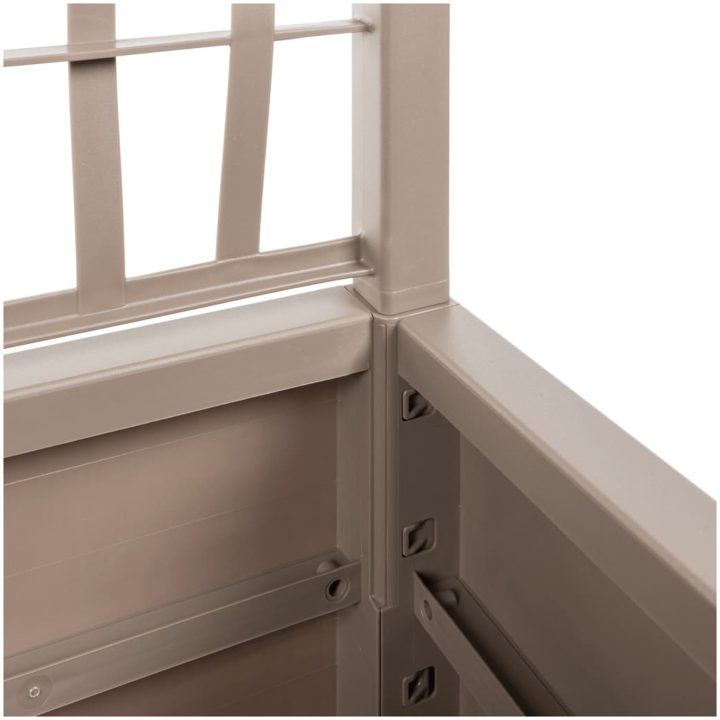 Odlingslåda med spaljé ljusbrun 80x36x140 cm PP vidaXL 80 x 36 x 140 cm – bild 6