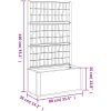 Odlingslåda med spaljé ljusbrun 80x36x140 cm PP vidaXL 80 x 36 x 140 cm – miniatyr 9