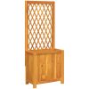 Odlingslåda med spaljé massiv akacia vidaXL 55 x 29.5 x 132 cm – miniatyr 2
