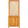 Odlingslåda med spaljé massiv akacia vidaXL 55 x 29.5 x 132 cm – miniatyr 4