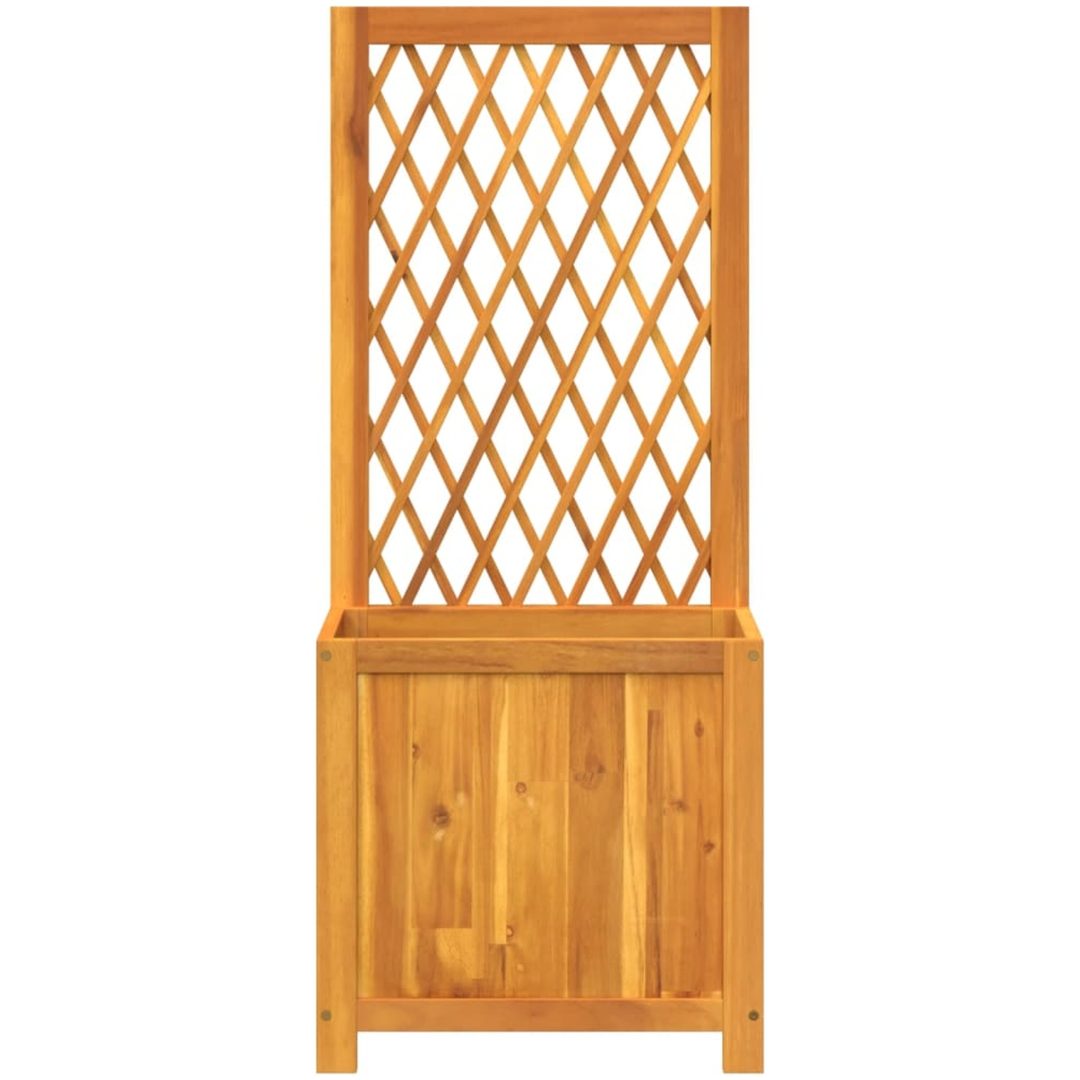 Odlingslåda med spaljé massiv akacia vidaXL 55 x 29.5 x 132 cm – bild 4