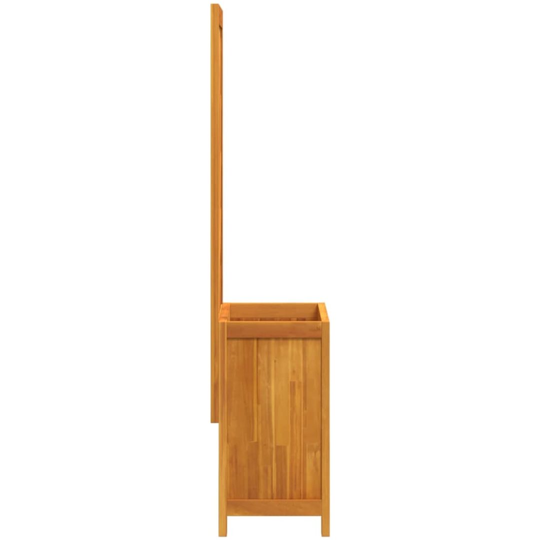 Odlingslåda med spaljé massiv akacia vidaXL 55 x 29.5 x 132 cm – bild 5