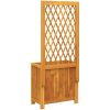 Odlingslåda med spaljé massiv akacia vidaXL 55 x 29.5 x 132 cm – miniatyr 6