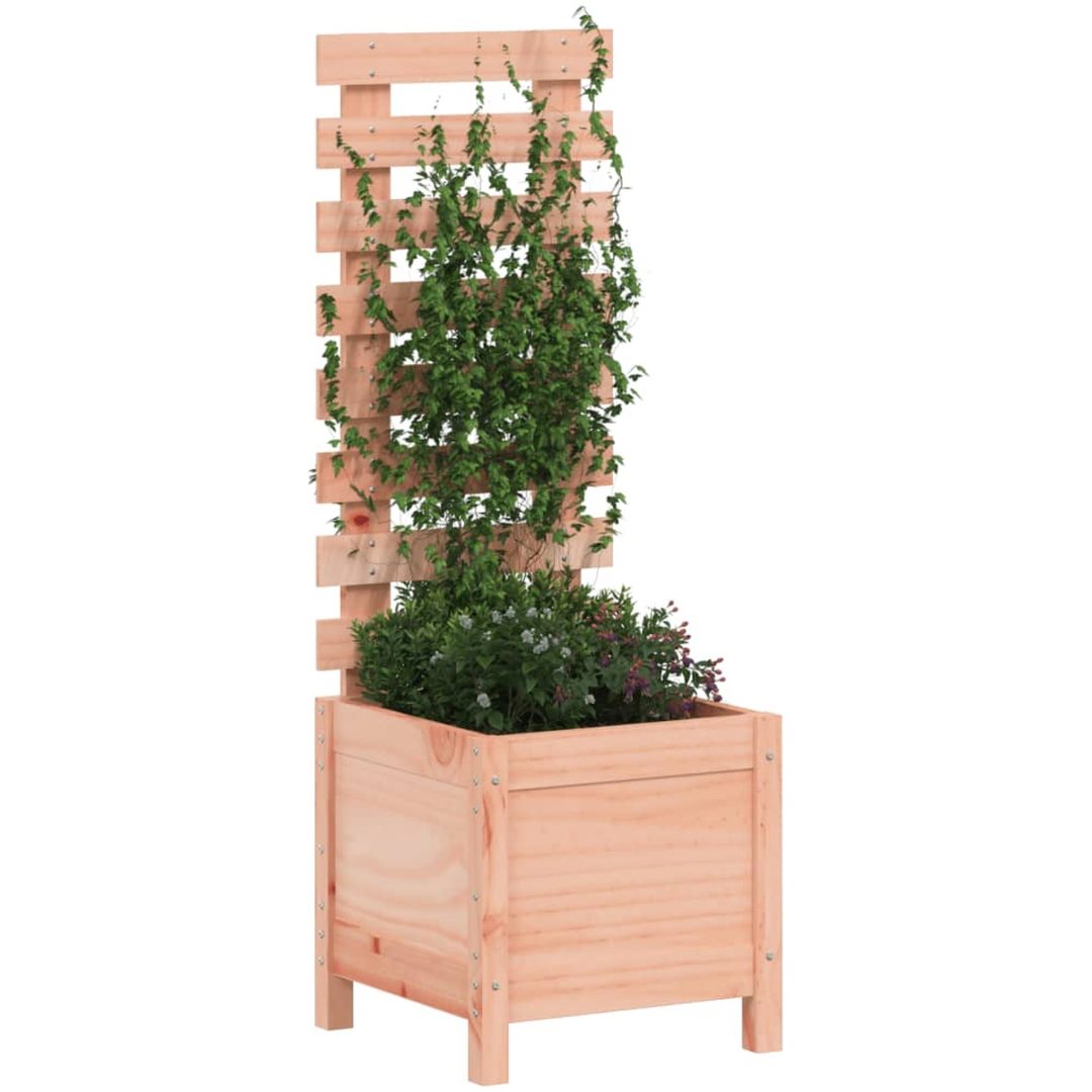 Odlingslåda med spaljé massivt douglasträ vidaXL 39 x 39.5 x 114 cm – bild 3