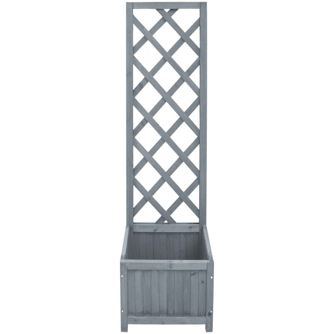 Odlingslåda med spaljé massivt granträ vidaXL 40 x 30 x 135 cm – bild 2