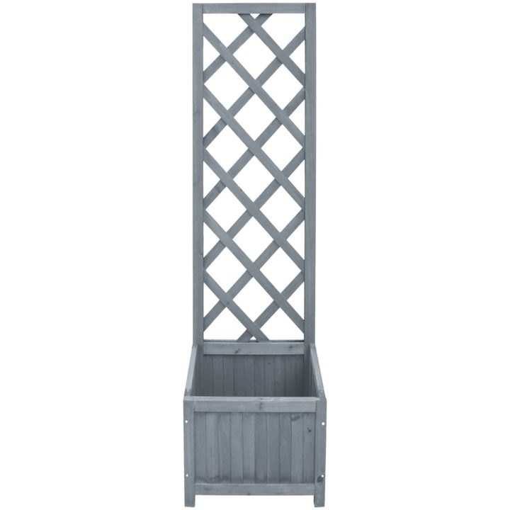 Odlingslåda med spaljé massivt granträ vidaXL 40 x 30 x 135 cm – bild 2