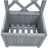 Odlingslåda med spaljé massivt granträ vidaXL 40 x 30 x 135 cm – miniatyr 3