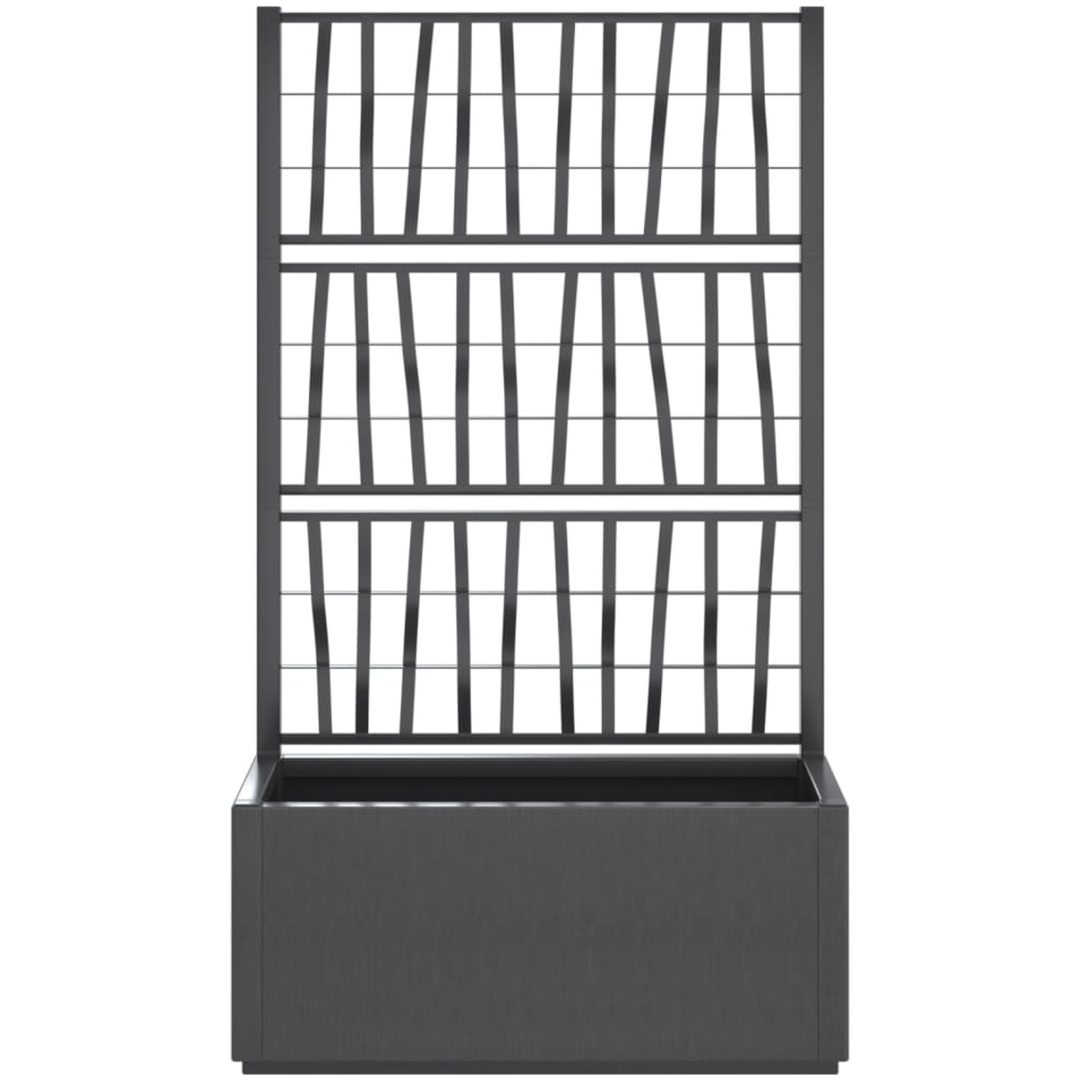 Odlingslåda med spaljé mörkgrå 80x36x140 cm PP vidaXL 80 x 36 x 140 cm – bild 3