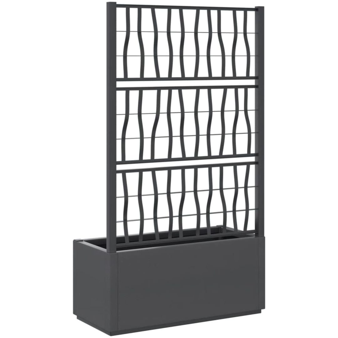 Odlingslåda med spaljé mörkgrå 80x36x140 cm PP vidaXL 80 x 36 x 140 cm – bild 5