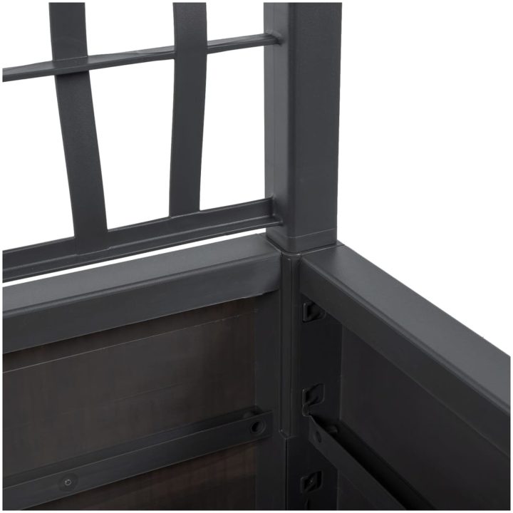 Odlingslåda med spaljé mörkgrå 80x36x140 cm PP vidaXL 80 x 36 x 140 cm – bild 6