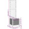 Odlingslåda med spaljé mörkgrå PP vidaXL 40 x 40 x 136 cm – miniatyr 8