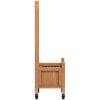 Odlingslåda med spaljé och hjul brun massivt granträ vidaXL 40 x 30 x 97.5 cm – miniatyr 5