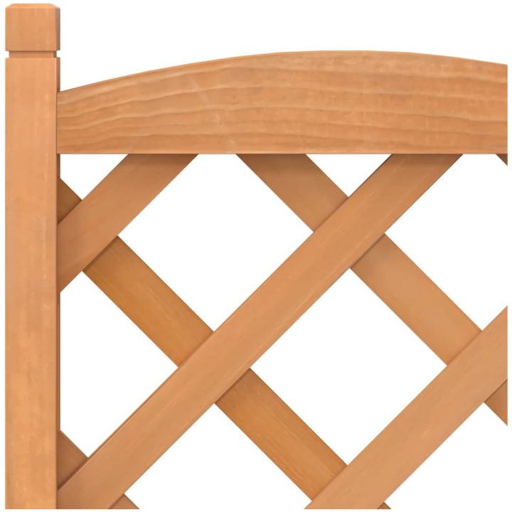 Odlingslåda med spaljé och hjul brun massivt granträ vidaXL 40 x 30 x 97.5 cm – bild 7