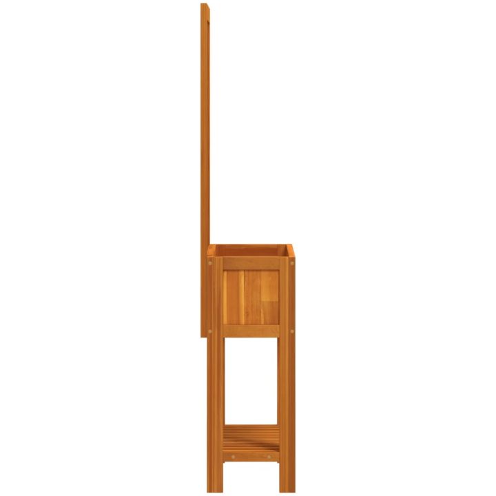 Odlingslåda med spaljé och hylla massiv akacia vidaXL 55 x 29.5 x 152 cm – bild 5