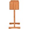 Odlingslåda med spaljé orange 45x30x74 cm massivt granträ vidaXL – miniatyr 3