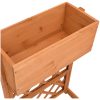 Odlingslåda med spaljé orange 45x30x74 cm massivt granträ vidaXL – miniatyr 4