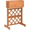 Odlingslåda med spaljé orange 45x30x74 cm massivt granträ vidaXL – miniatyr 1