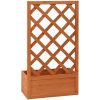 Odlingslåda med spaljé orange 50x25x90 cm massivt granträ vidaXL – miniatyr 4