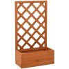 Odlingslåda med spaljé orange 50x25x90 cm massivt granträ vidaXL – miniatyr 1