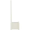 Odlingslåda med spaljé PP vit vidaXL 43 x 43 x 142 cm – miniatyr 4