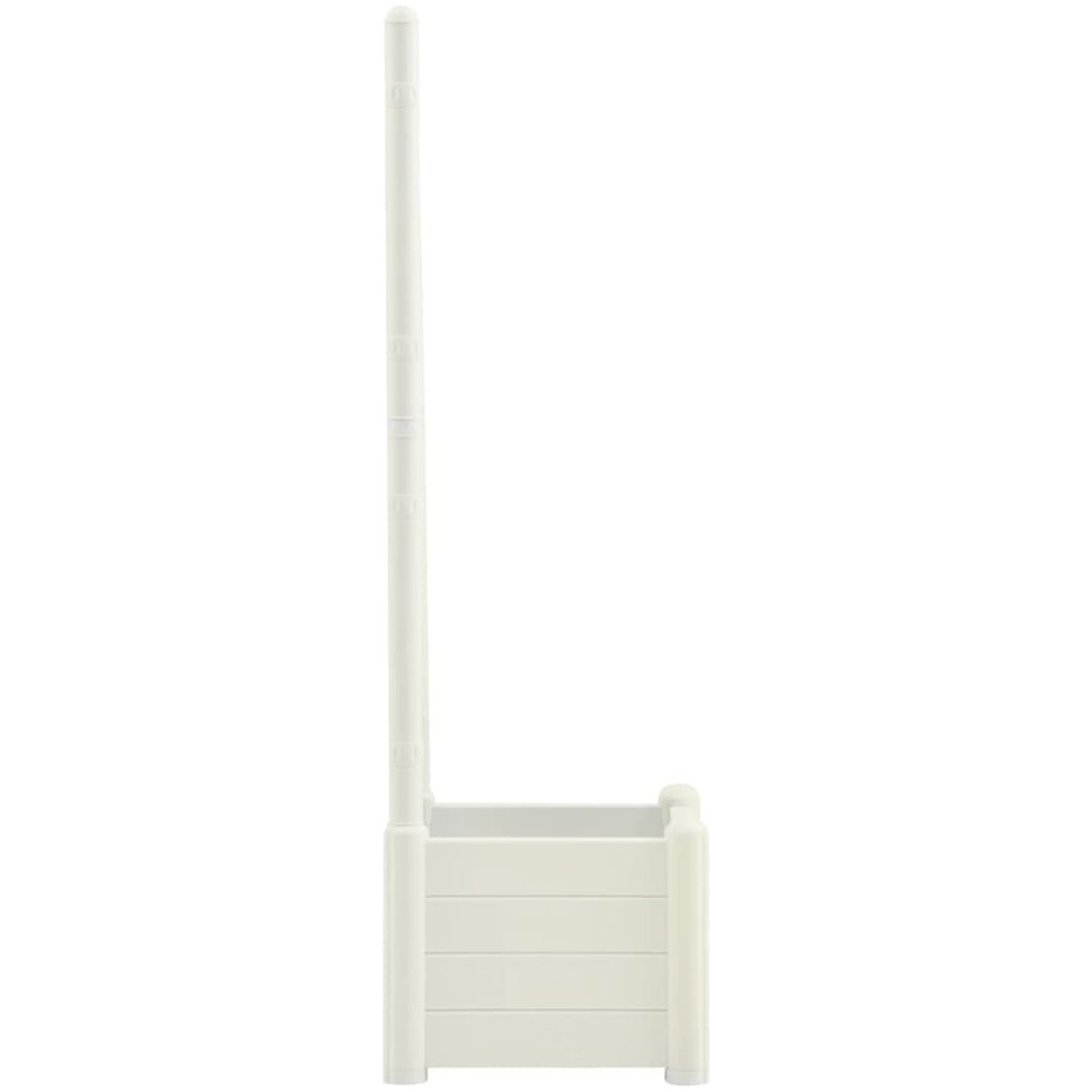 Odlingslåda med spaljé PP vit vidaXL 43 x 43 x 142 cm – bild 4