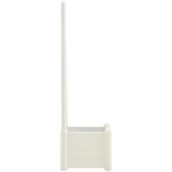 Odlingslåda med spaljé PP vit vidaXL 43 x 43 x 142 cm – bild 4
