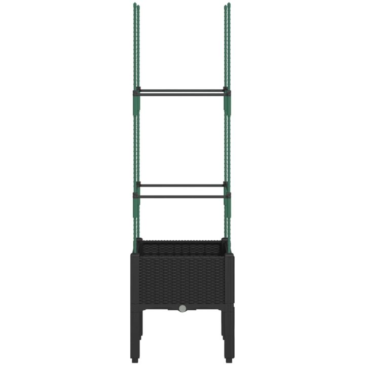Odlingslåda med spaljé svart 40x40x142,5 cm PP vidaXL 42 x 40 x 142,5 cm – bild 4