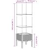 Odlingslåda med spaljé svart 40x40x142,5 cm PP vidaXL 42 x 40 x 142,5 cm – miniatyr 7