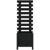 Odlingslåda med spaljé svart massiv furu vidaXL 39 x 39.5 x 114 cm – miniatyr 5