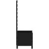 Odlingslåda med spaljé svart massiv furu vidaXL 39 x 39.5 x 114 cm – miniatyr 6