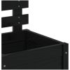 Odlingslåda med spaljé svart massiv furu vidaXL 39 x 39.5 x 114 cm – miniatyr 7