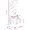 Odlingslåda med spaljé svart massivt granträ vidaXL 40 x 30 x 90 cm – miniatyr 8