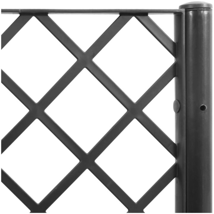 Odlingslåda med spaljé svart PP vidaXL 40 x 40 x 142 cm – bild 7