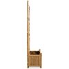 Odlingslåda med spaljé upphöjd bambu vidaXL 40 cm – miniatyr 3
