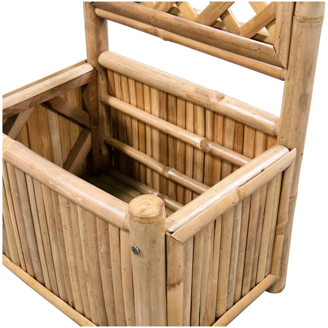 Odlingslåda med spaljé upphöjd bambu vidaXL 40 cm – bild 4
