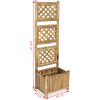 Odlingslåda med spaljé upphöjd bambu vidaXL 40 cm – miniatyr 6