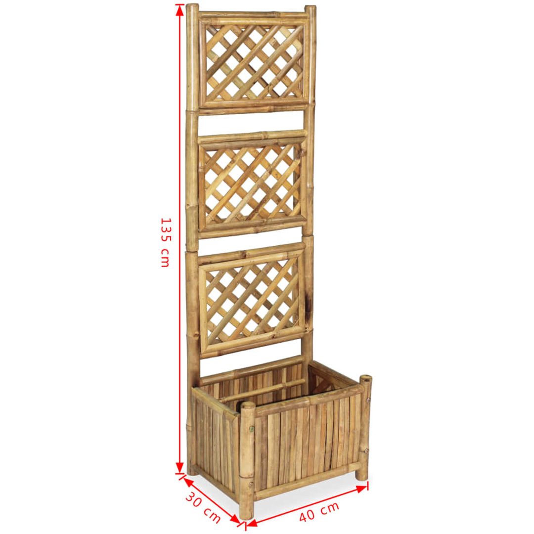 Odlingslåda med spaljé upphöjd bambu vidaXL 40 cm – bild 6