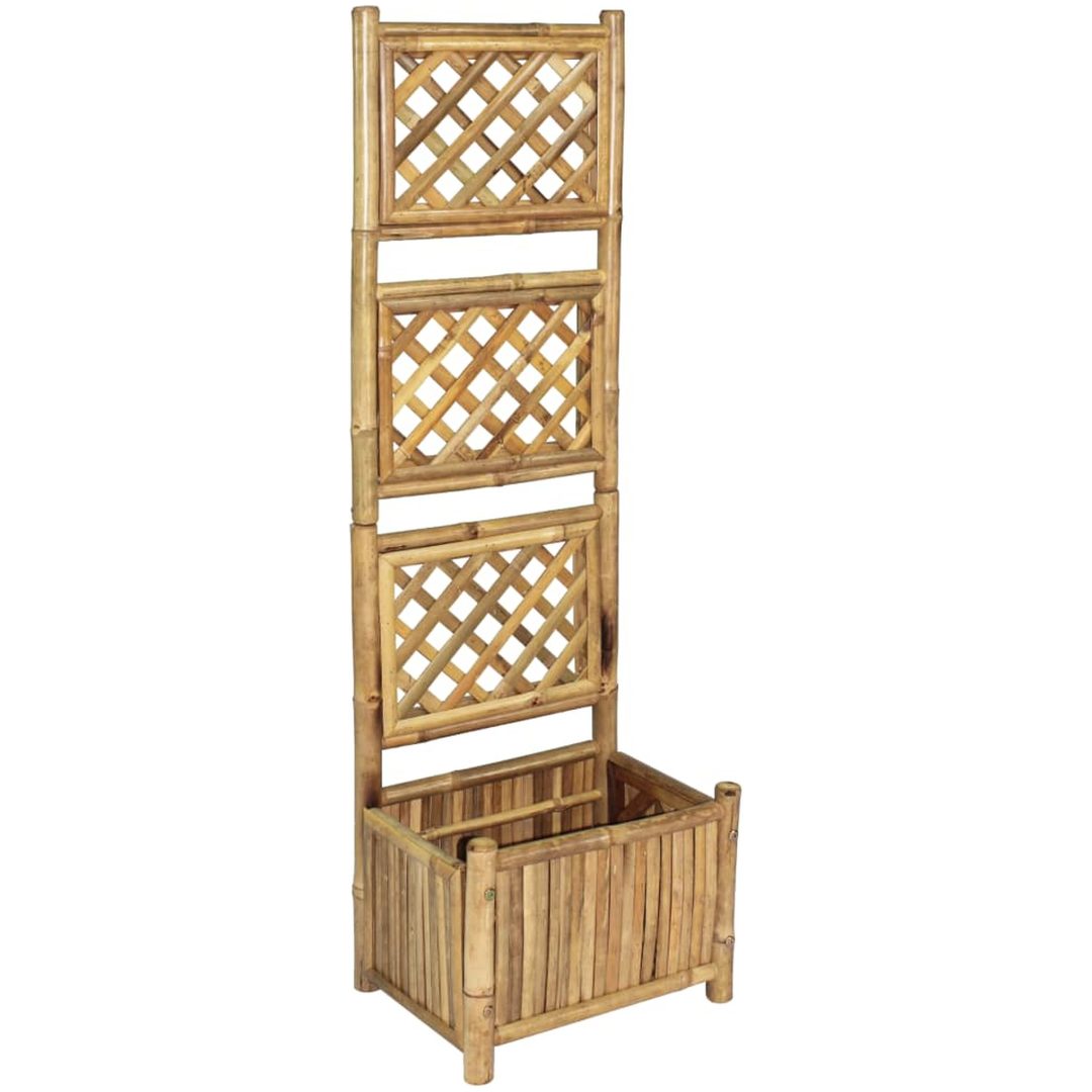 Odlingslåda med spaljé upphöjd bambu vidaXL 40 cm