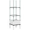 Odlingslåda med spaljé vit 40x40x142,5 cm PP vidaXL 43 x 40 x 142,5 cm – miniatyr 2