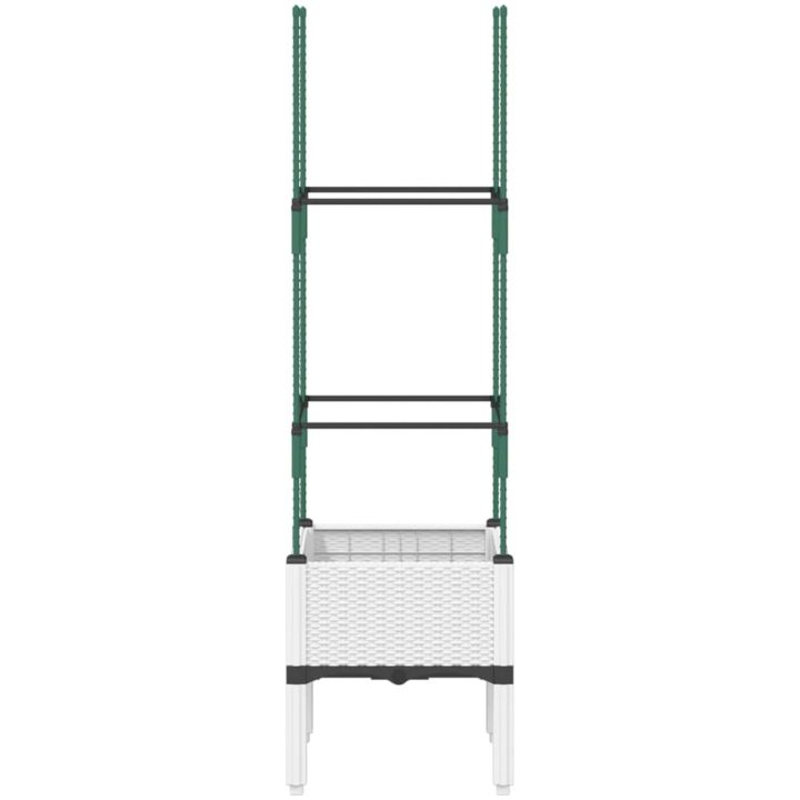 Odlingslåda med spaljé vit 40x40x142,5 cm PP vidaXL 43 x 40 x 142,5 cm – bild 3
