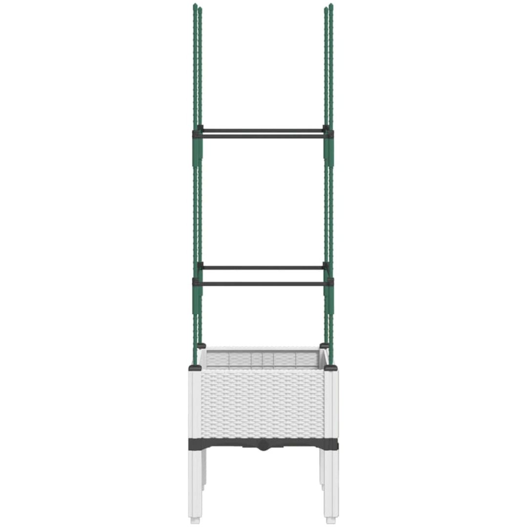 Odlingslåda med spaljé vit 40x40x142,5 cm PP vidaXL 43 x 40 x 142,5 cm – bild 4