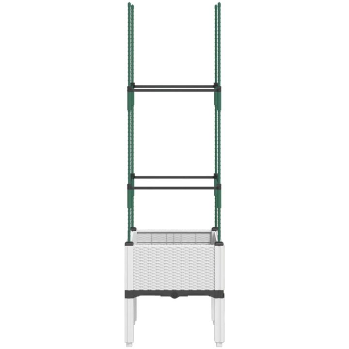 Odlingslåda med spaljé vit 40x40x142,5 cm PP vidaXL 43 x 40 x 142,5 cm – bild 4