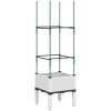 Odlingslåda med spaljé vit 40x40x142,5 cm PP vidaXL 43 x 40 x 142,5 cm – miniatyr 5