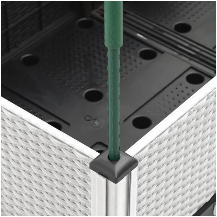 Odlingslåda med spaljé vit 40x40x142,5 cm PP vidaXL 43 x 40 x 142,5 cm – bild 6
